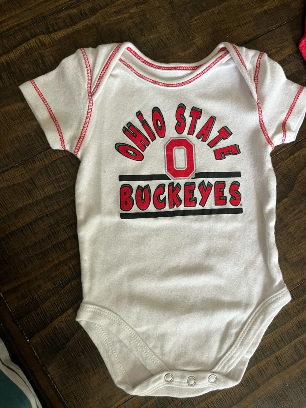 My First Buckeyes Ohio State Baby Bodysuit Set - Red & White